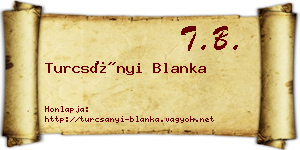 Turcsányi Blanka névjegykártya