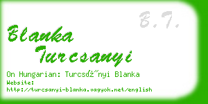 blanka turcsanyi business card